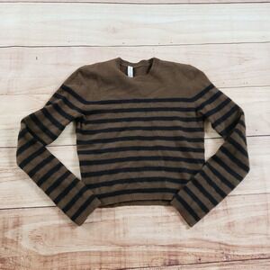 Maison Ullens Sweater‎ Womens Small Brown Black Cashmere Preppy Casual Ladies